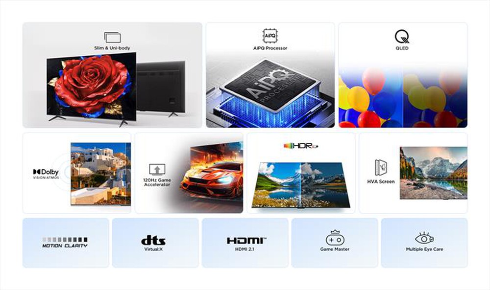Immagine del prodotto TCL - Smart TV Q-LED UHD 4K 43" 43P79K-Metallic