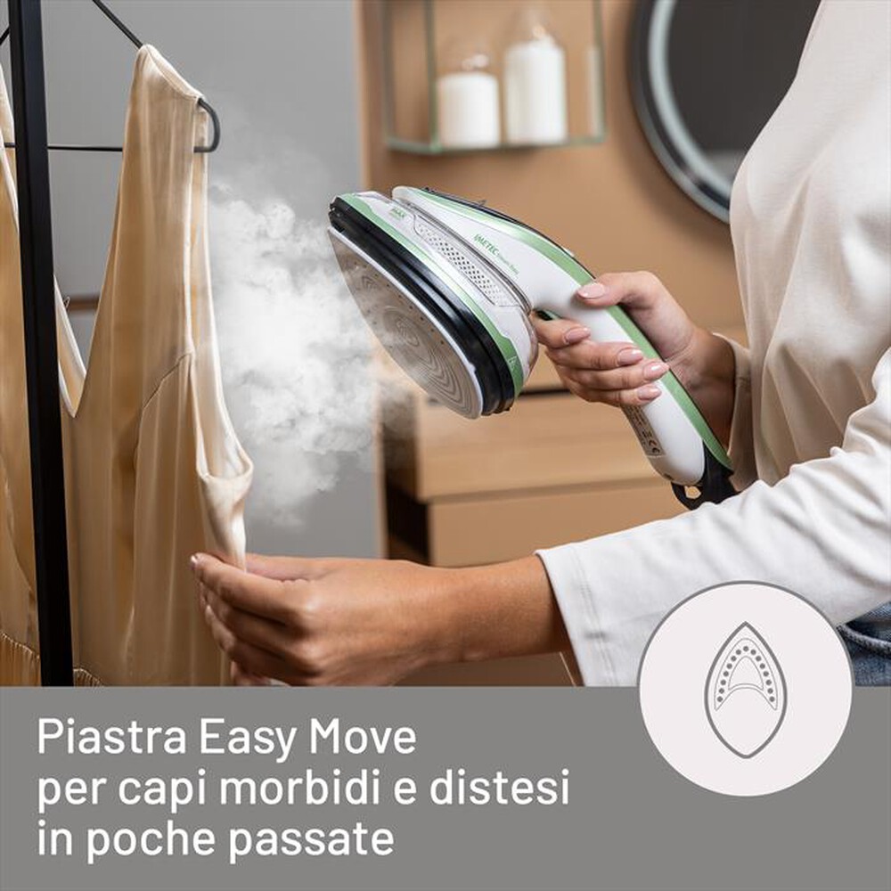 Immagine del prodotto IMETEC - Ferro da stiro verticale STEAM EASY-Bianco, verde, nero