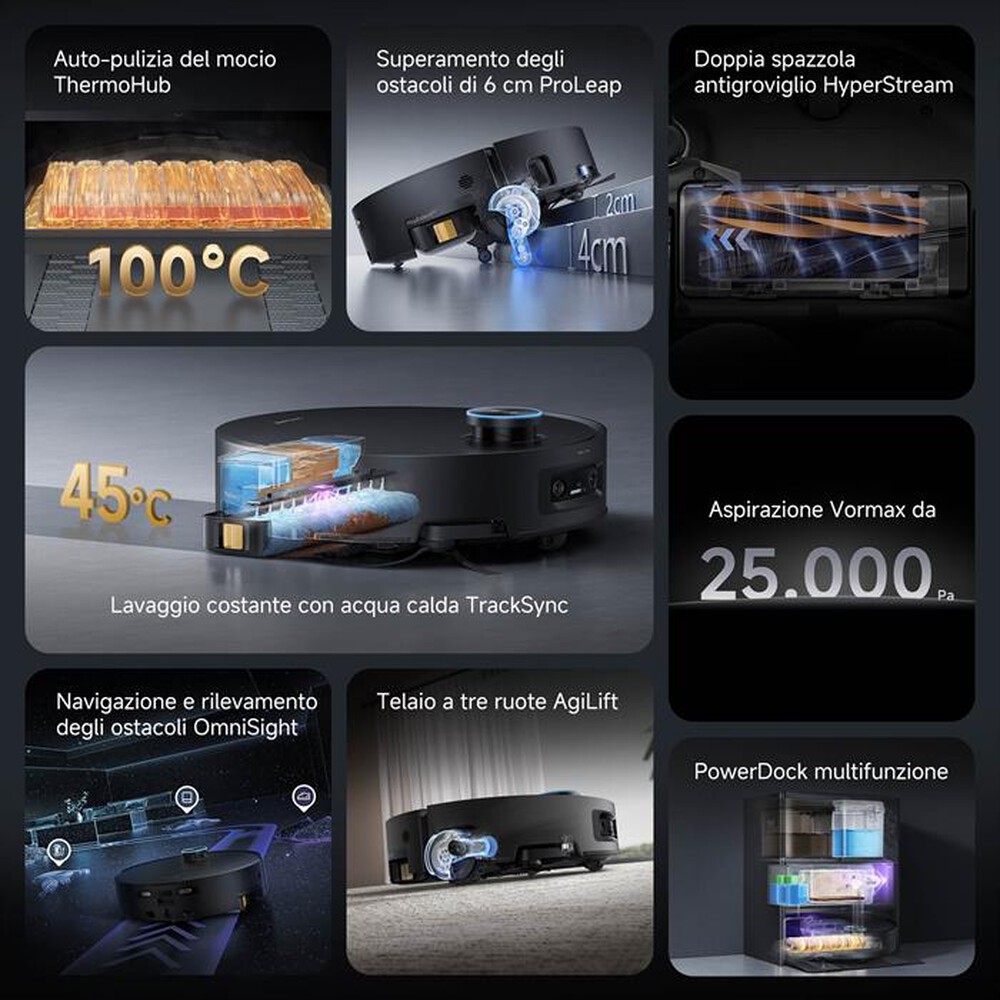 Immagine del prodotto DREAME - Aspirapolvere robot AQUA10 ULTRA TRACK COMPLETE-Nero