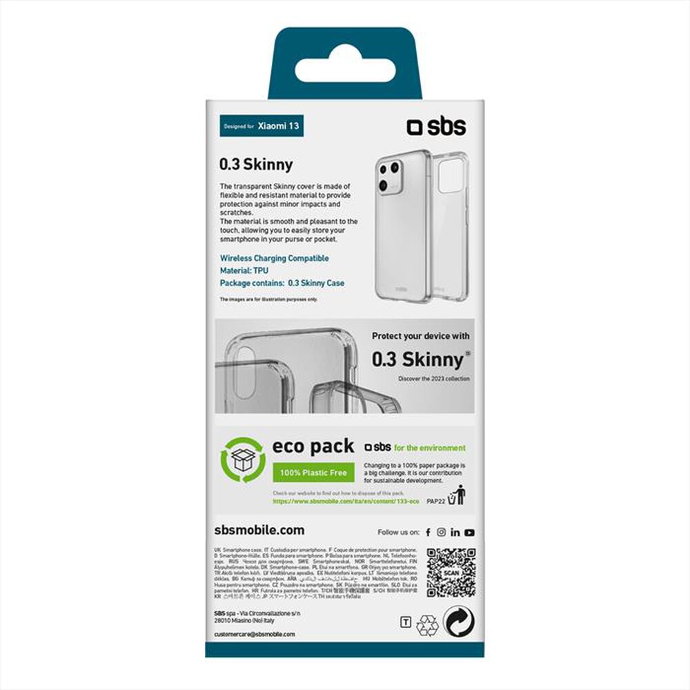 Immagine del prodotto SBS - Cover TESKINXI13T per Xiaomi 13-Trasparente