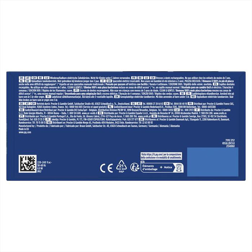 Immagine del prodotto ORAL-B - Spazzolino elettrico IO2 DUO-Nero e Verde