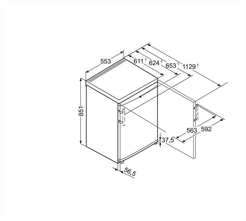 Immagine del prodotto LIEBHERR - Congelatore verticale GP 1213-21 Classe E 101 lt-Bianco