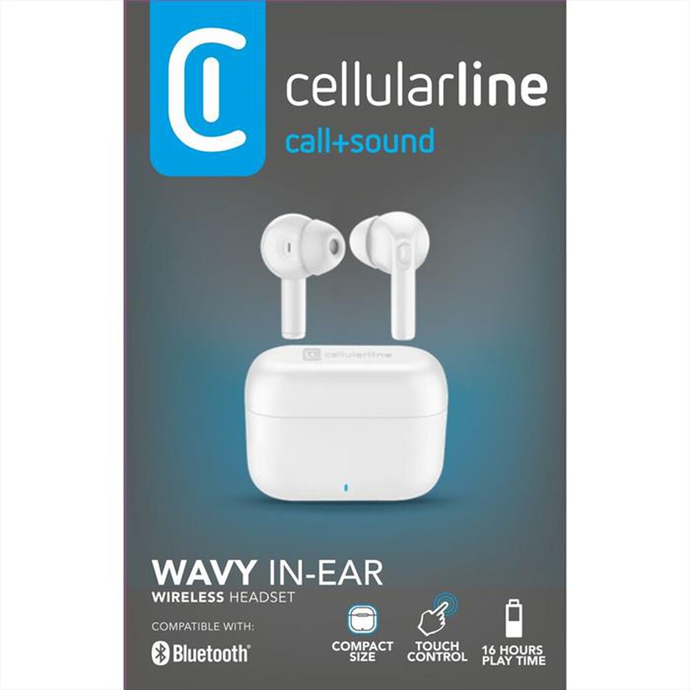 Immagine del prodotto CELLULARLINE - Auricolari True Wireless WAVY IN-EAR-Bianco