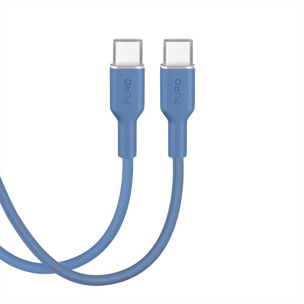 Immagine del prodotto PURO - Cavo in TPE da USB-C a USB-C, 1,5m, 2.0, 25W-Ice Blue