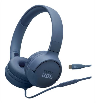 JBL - CUFFIE AD ARCHETTO SUPRA-AURALI CON CAVO TUNE 520C-Blu
