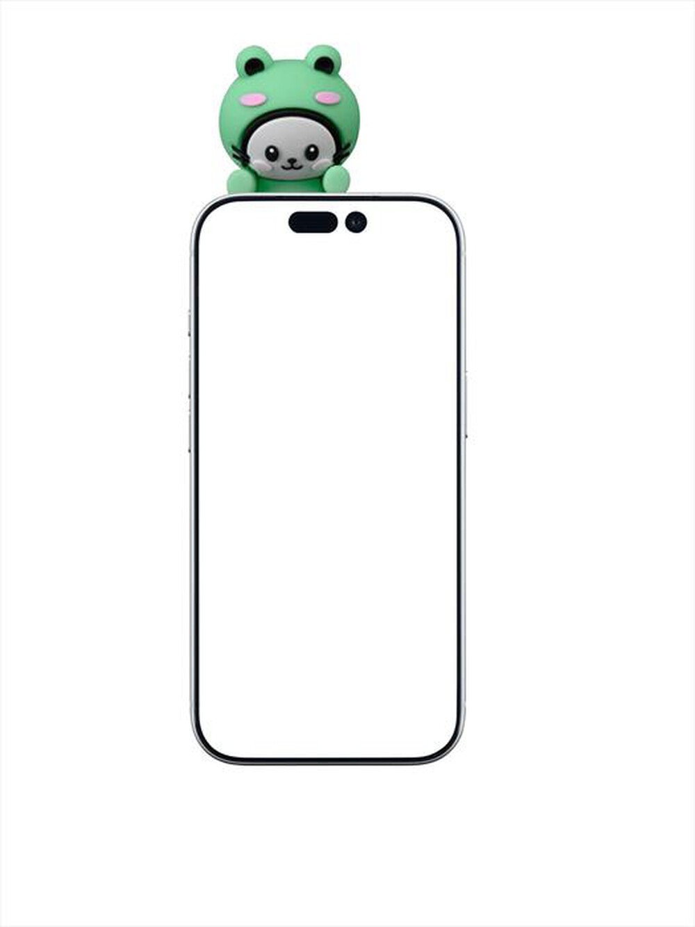 Immagine del prodotto CELLULARLINE - Mini figura adesiva in PVC a forma di rana-Verde, Grigio