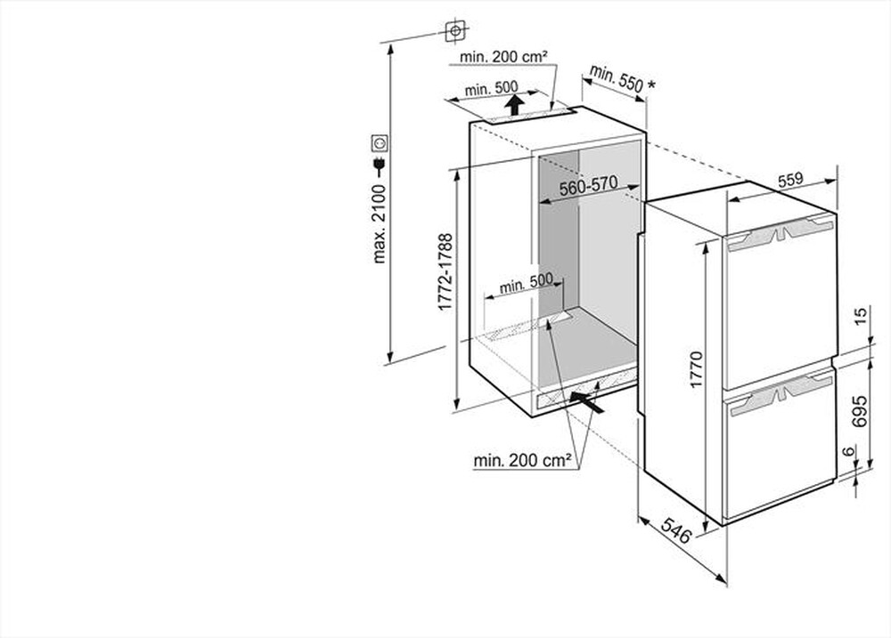 Immagine del prodotto LIEBHERR - Frigorifero incasso ICBNE 5123-20 Classe E