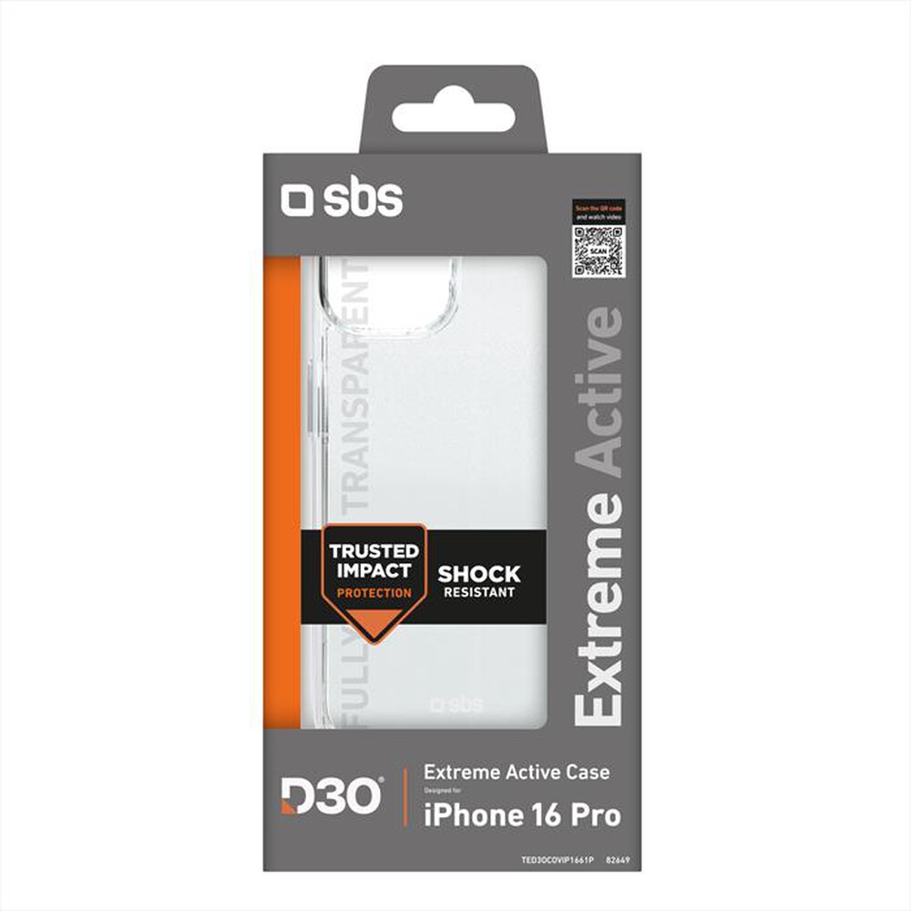 Immagine del prodotto SBS - Cover D3O iPhone 16 Pro TED3OCOVIP1661P-Trasparente