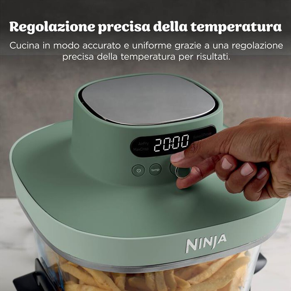 Immagine del prodotto NINJA - Friggitrice ad aria in vetro XL CRISPI PRO 5 IN 1-Verde Muschio