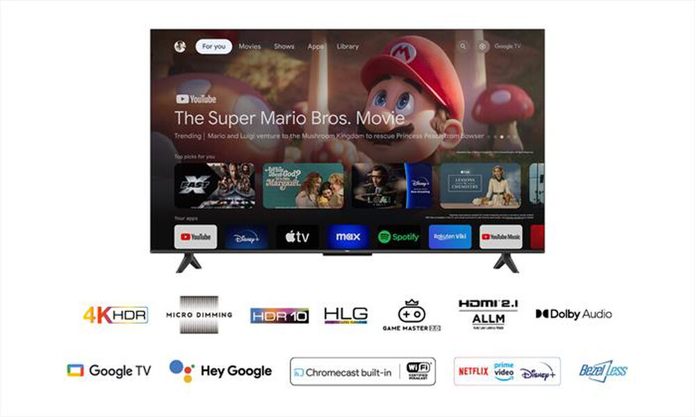 Immagine del prodotto TCL - Smart TV LED UHD 4K 55" 55P61B-Titanio
