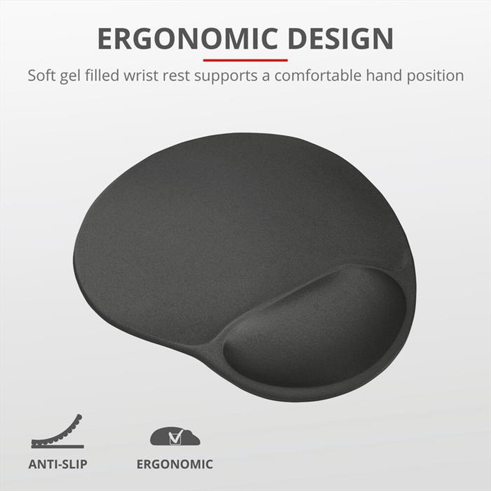 Immagine del prodotto TRUST - Bigfoot Gel Mouse Pad - Black-Black