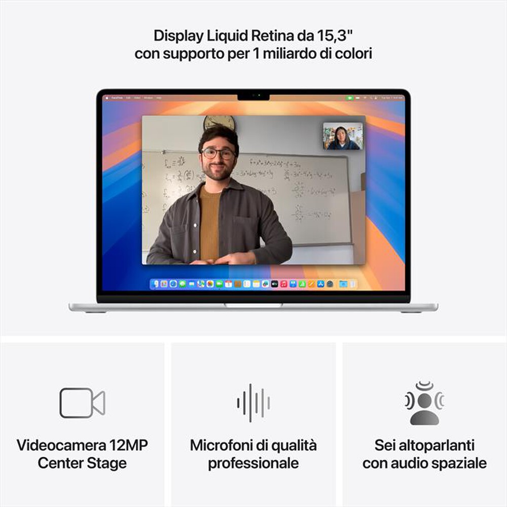 Immagine del prodotto APPLE - MacBook Air 15'' M4 10 CPU 10 GPU 16GB 256GB SSD-Argento