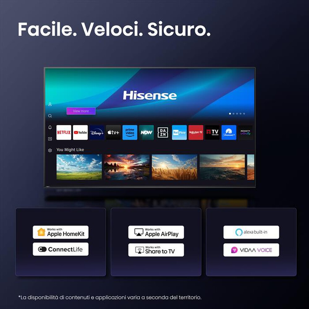 Immagine del prodotto HISENSE - Smart Tv Mini LED 65" 4K Ultra HD 65U79Q 144Hz-NERO
