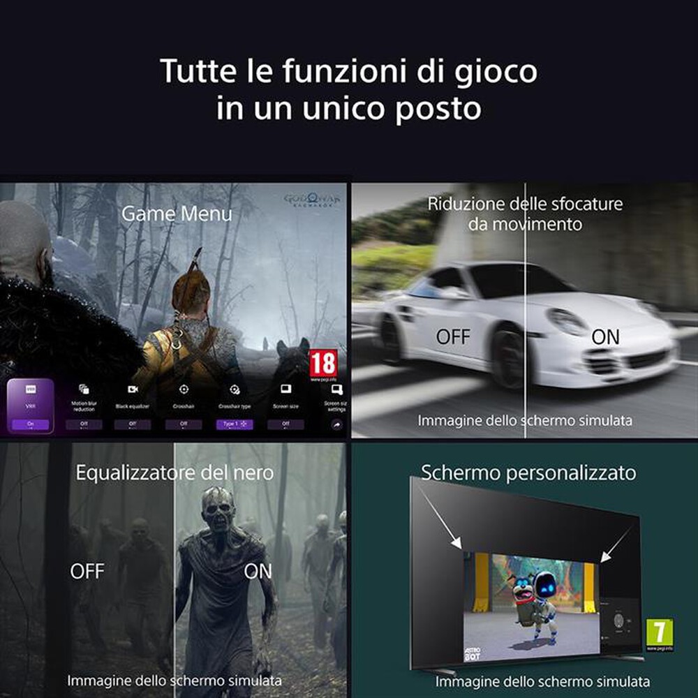 Immagine del prodotto SONY - SMART TV BRAVIA XR QD-OLED 4K 55" K55XR8M25BP.CEI-Nero