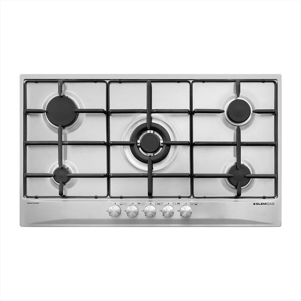 Immagine del prodotto GLEM GAS - Piano cottura a gas GT955IX 5 fuochi 86cm-Acciaio Satinato
