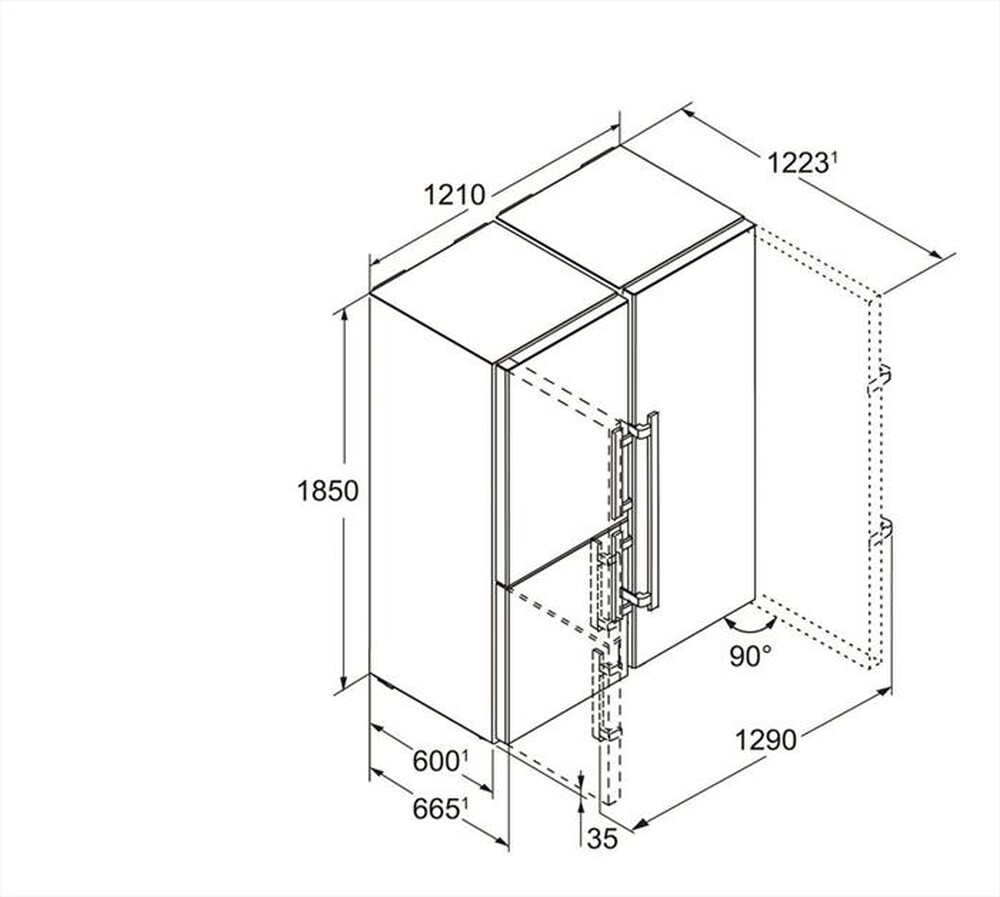 Immagine del prodotto LIEBHERR - Frigorifero side by side SBSES 8496-21 Classe D-Acciaio SmartSteel