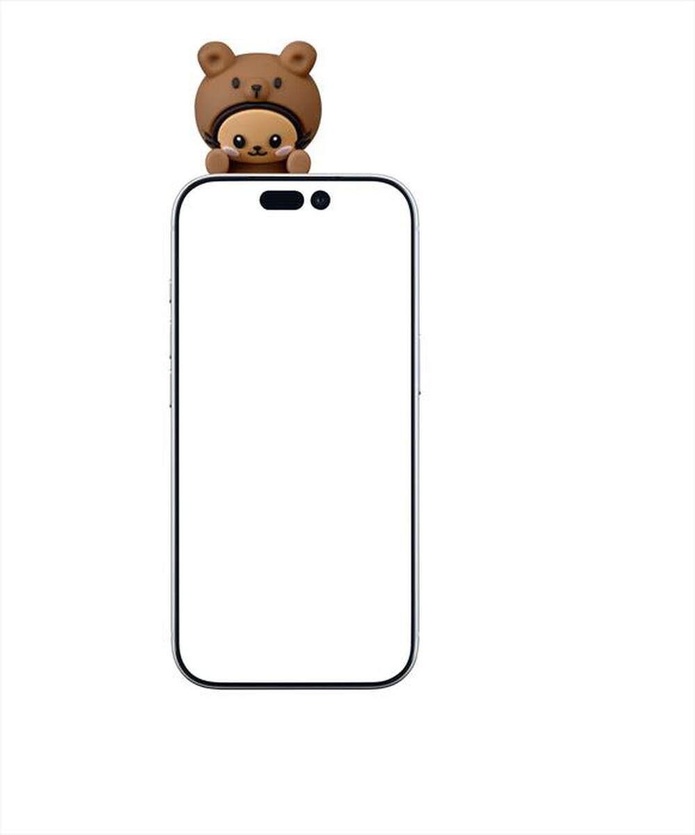 Immagine del prodotto CELLULARLINE - Mini figura adesiva in PVC a forma di orso-Marrone