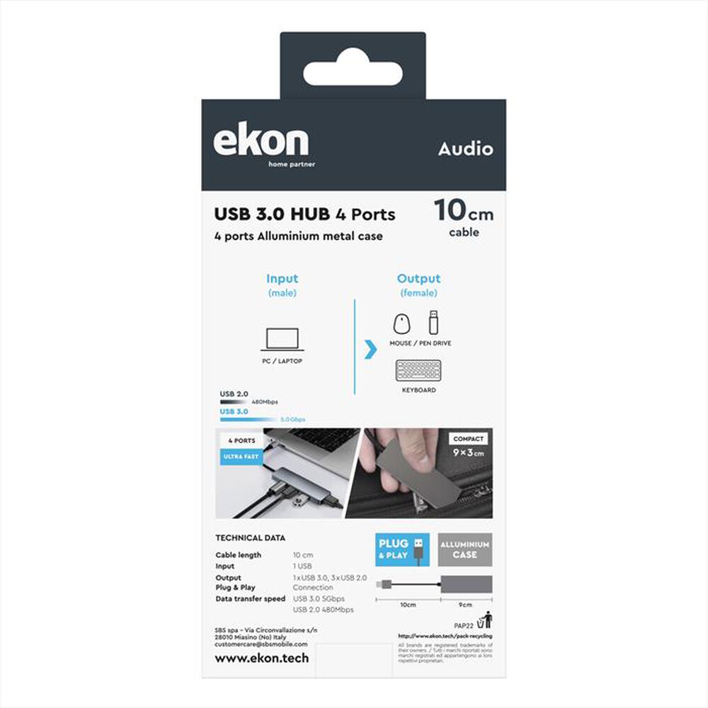 Immagine del prodotto SBS - Hub USB ECITHUB320USBIN