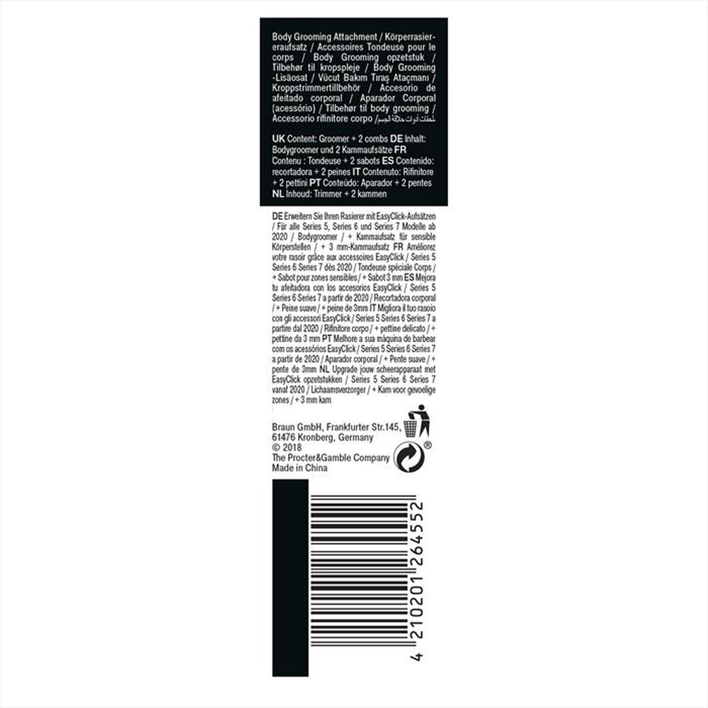 Immagine del prodotto BRAUN - EasyClick Accessorio Rifinitore Corpo-Grigio