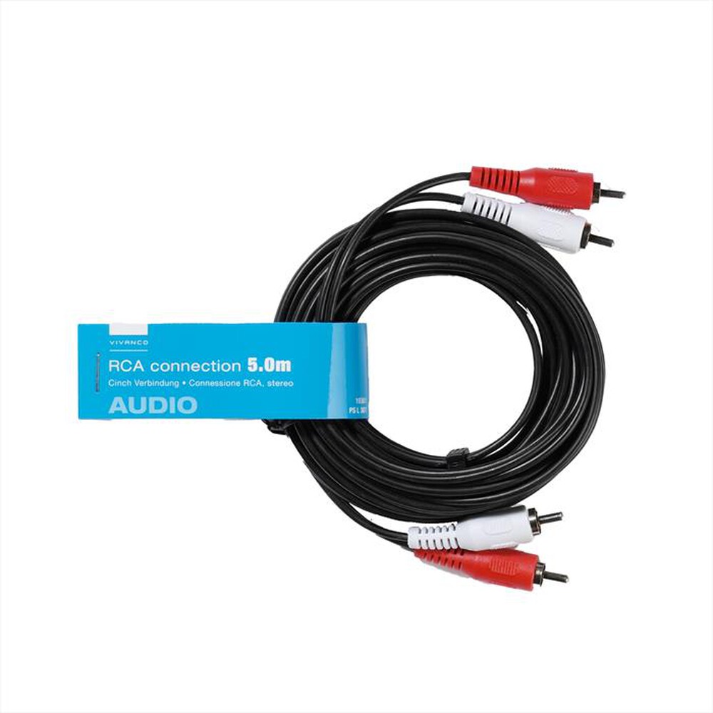 Immagine del prodotto SBS - Audio connection 2xRCA plug <-> 2xRCA plug 5m-Nero