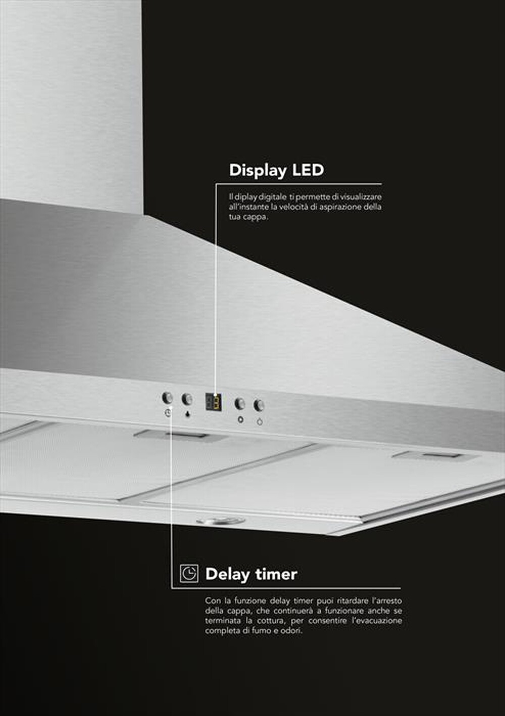 Immagine del prodotto GLEM GAS - Cappa a parete GHP964IX-INOX