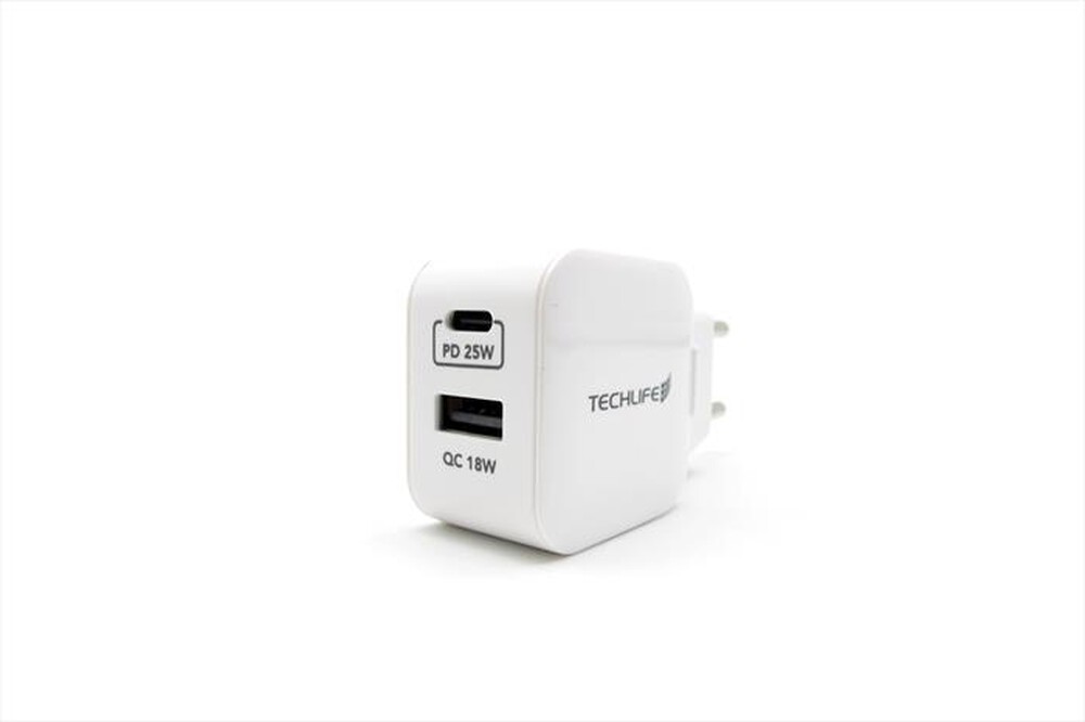 Immagine del prodotto TECHLIFE - Caricabatterie rapido 2in1 TLMT0016-Bianco