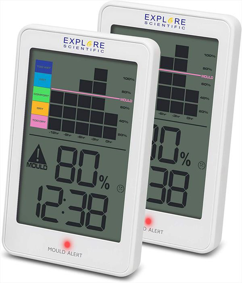Immagine del prodotto EXPLORE SCIENTIFIC - WSH1008 TERMO/IGROMETRO CON ALLARME MUFFA-WHITE