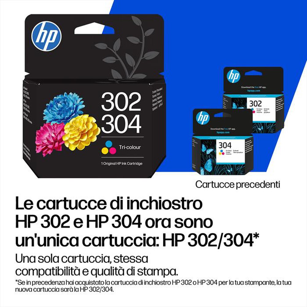Immagine del prodotto HP - CARTUCCIA INCHIOSTRO TRICROMIA ORIGINALE 302/304-Tricromia
