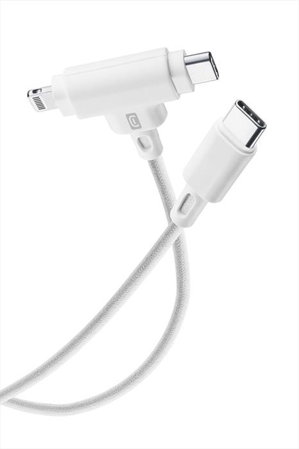 Immagine del prodotto CELLULARLINE - Cavo USB-C con doppio connettore USBDATADUALPIN1MW-Bianco