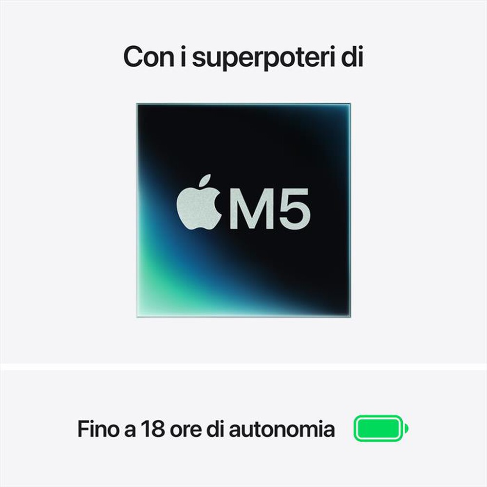 Immagine del prodotto APPLE - MacBook Air 15" M5 Core 10 CPU 10 GPU 16GB 512GB-Mezzanotte