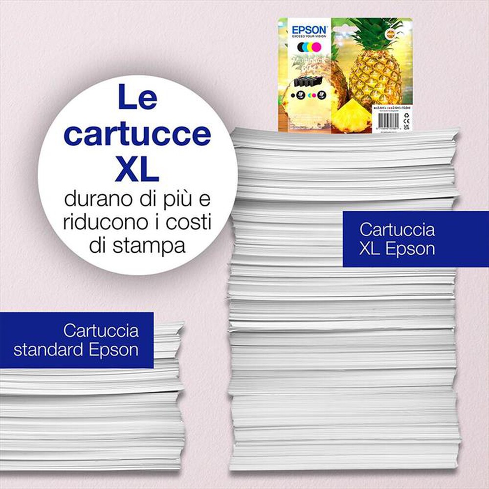 Immagine del prodotto EPSON - Cartuccia INK SERIE ANANAS MULTIPACK 604 XL/STD-NERO/CIANO/MAGENTA/GIALLO