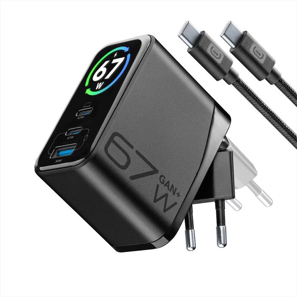 Immagine del prodotto CELLULARLINE - Caricabatterie da rete POWERVIEW IQ KIT ACH 67W-Nero