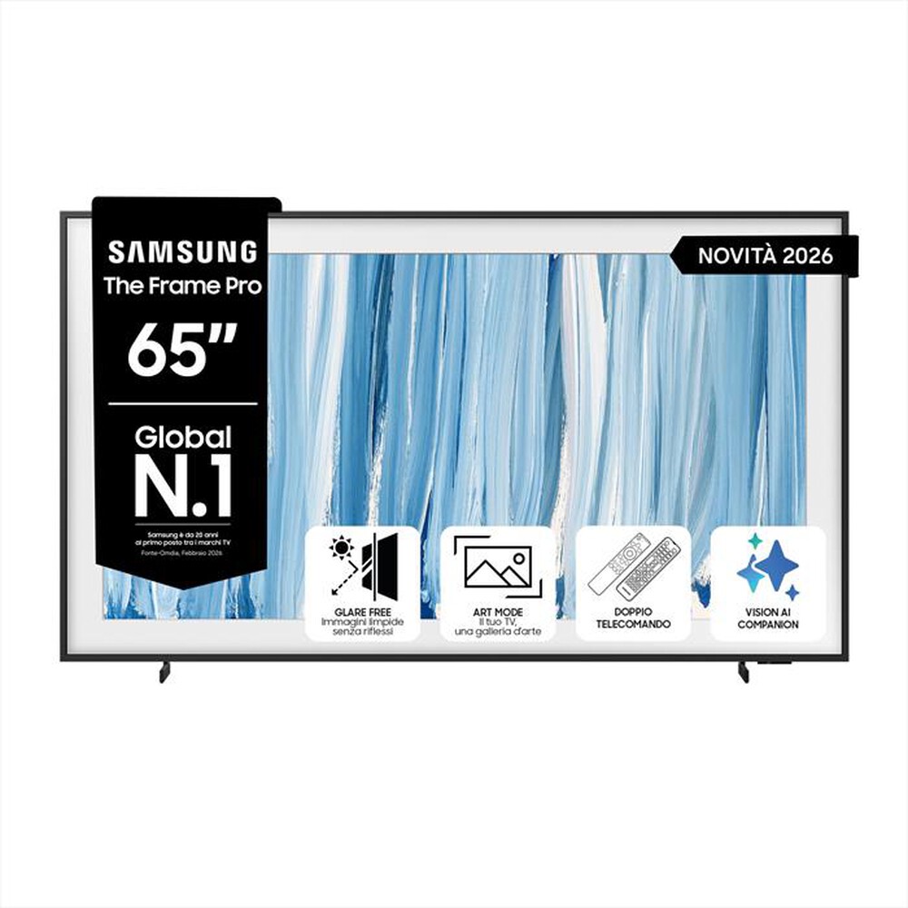 Immagine del prodotto SAMSUNG - Smart TV The Frame Pro QLED AI 65" QE65LS03HWUXZT-Black