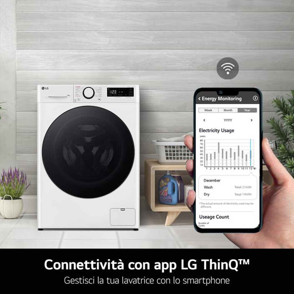 Immagine del prodotto LG - Lavatrice AI DD R9 F4R9009TPWC 9kg Classe A-Bianca