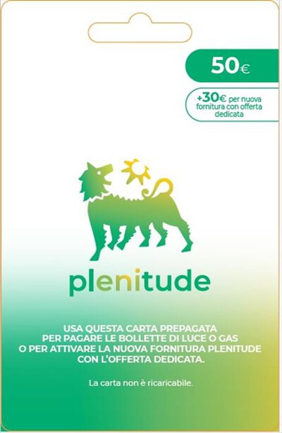 ENI - Carta Prepagata Plenitude 50&euro;