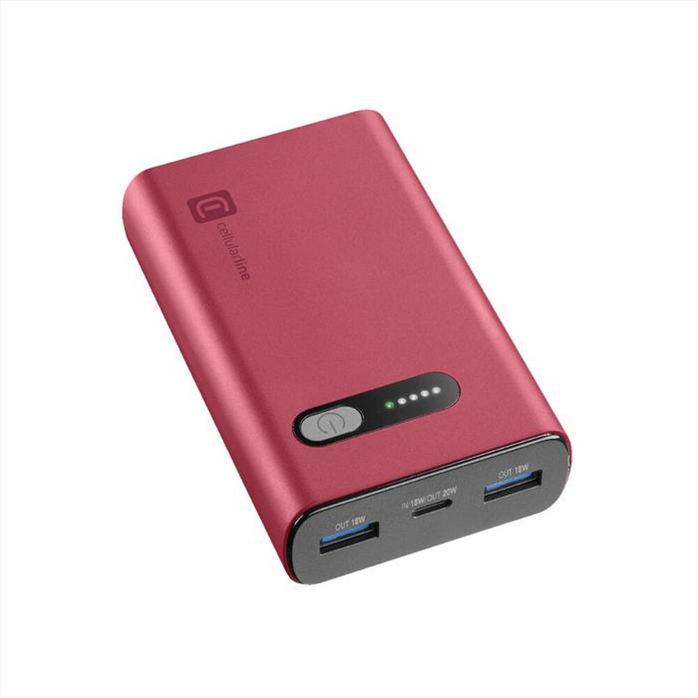 Immagine del prodotto CELLULARLINE - Caricabatterie Portatile PBFAST01PD10000R-Rosso