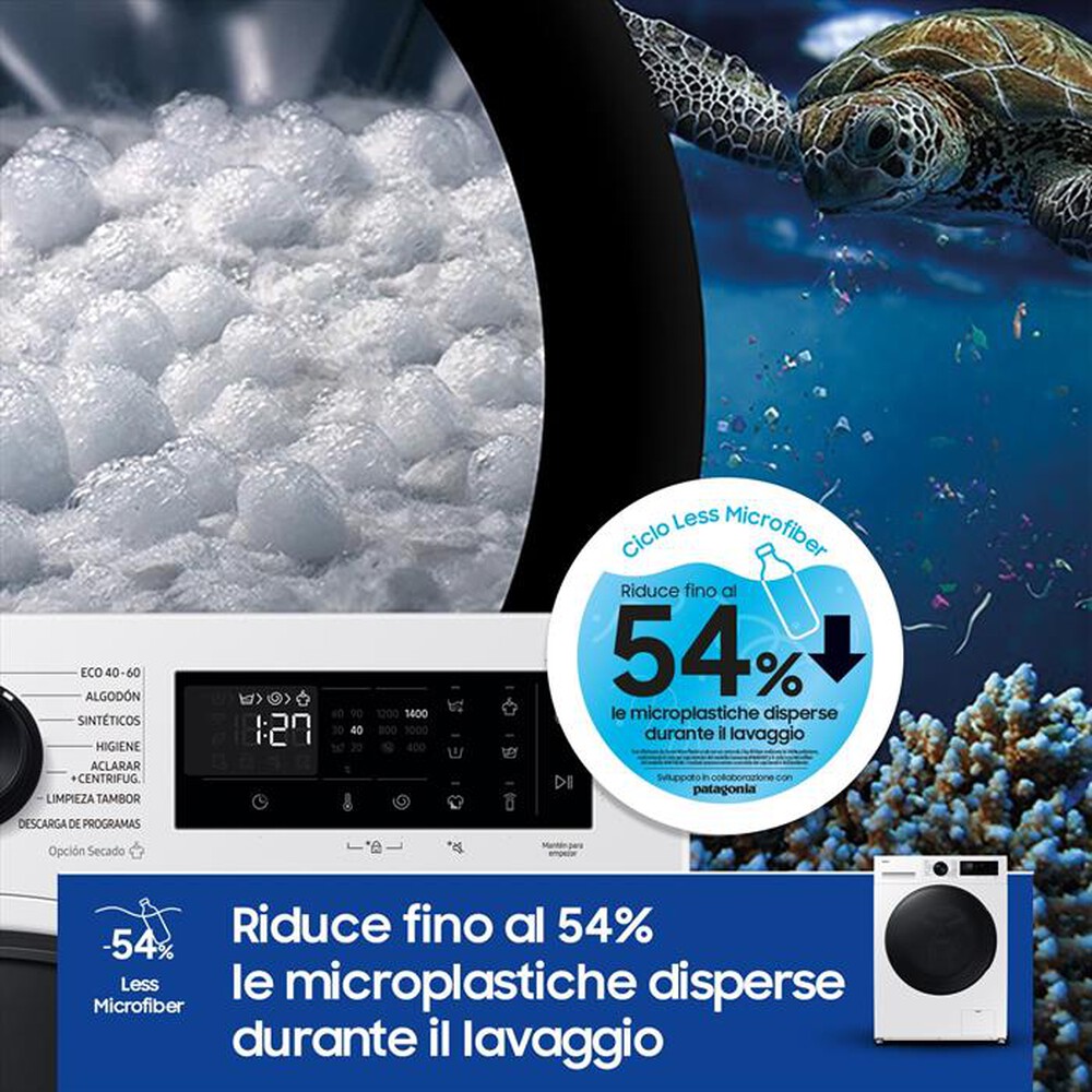 Immagine del prodotto SAMSUNG - Lavasciuga WD90DG5B15BEET 9/6 Kg Classe A-bianca con obl&ograve; e display nero