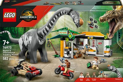 LEGO - JURASSIC WORLD Ricerca Raptor e Titanosauro 76973
