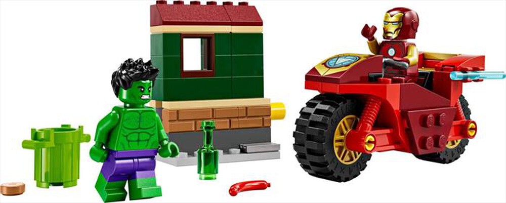 Immagine del prodotto LEGO - SUPER HEROES MARVEL Iron Man con moto e Hulk 76287