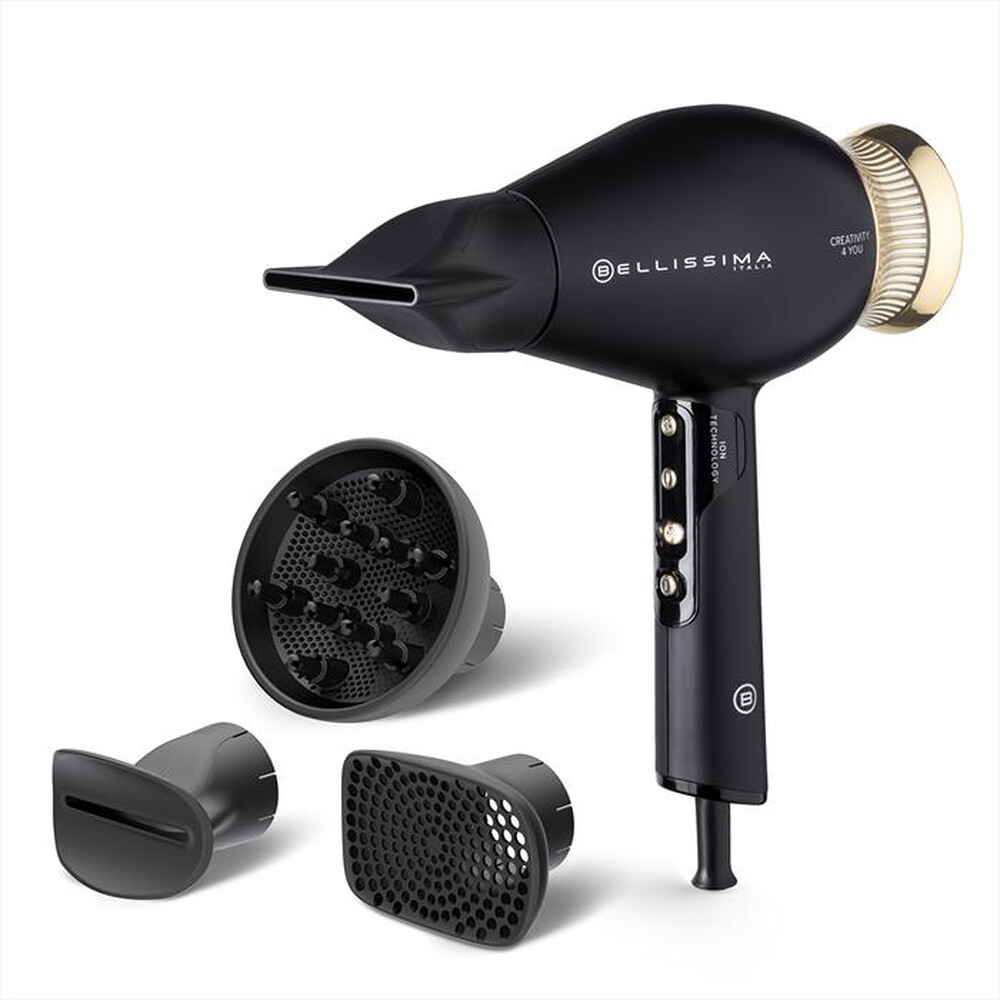 Immagine del prodotto BELLISSIMA IMETEC - ASCIUGACAPELLI PROFESSIONALE CREATIVITY 4 YOU-Nero, Oro