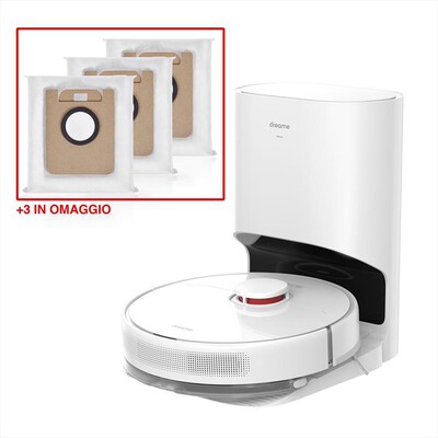 DREAME - Aspirapolvere robot D10 Plus Combo +3 Dust Bag-Bianco