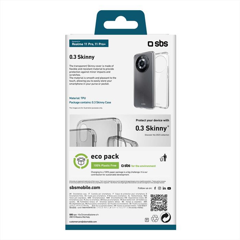 Immagine del prodotto SBS - Cover Skinny TESKINRE11PT per Realme 11 Pro-Trasparente