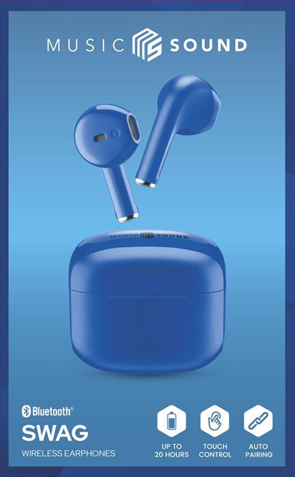 Immagine del prodotto MUSIC SOUND - Auricolare bluetooth TWS SWAG MS-Blu