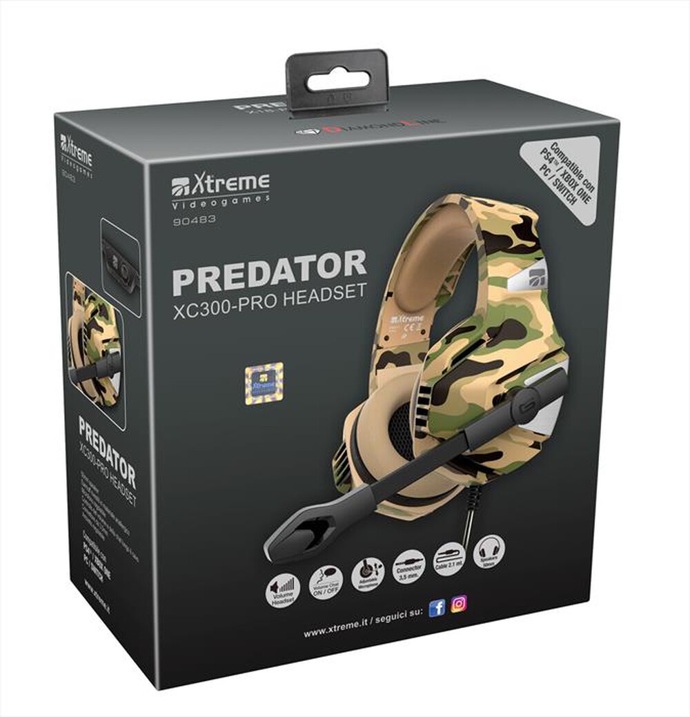 Immagine del prodotto XTREME - PREDATOR XC300-PRO HEADSET-CAMOUFLAGE