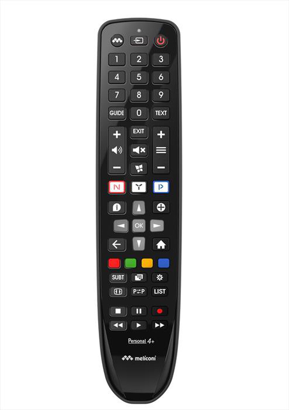 Immagine del prodotto MELICONI - Telecomando GUMBODY PERSONAL 4+ PHILI-Nero lucido / nero opaco / cor