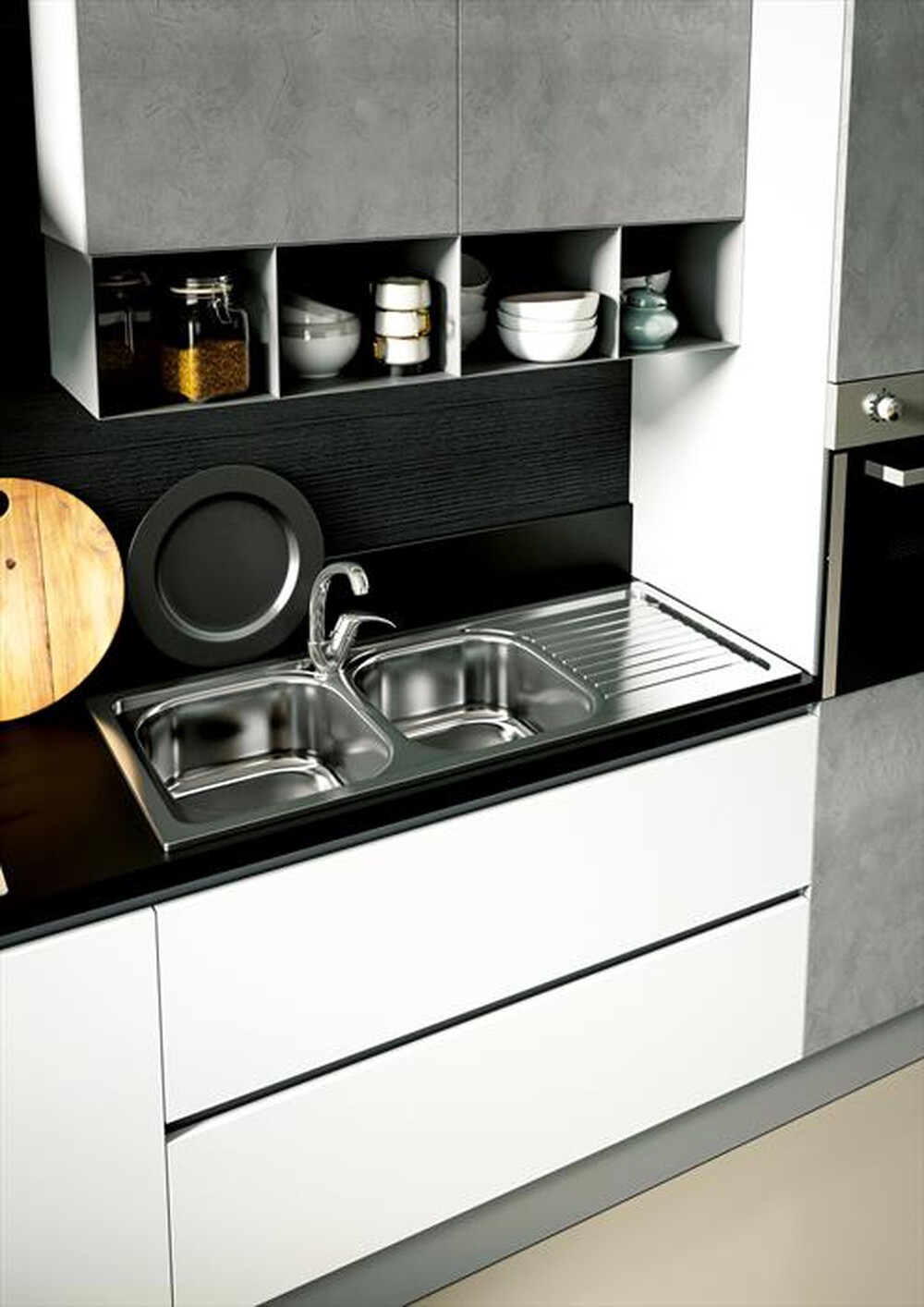 Immagine del prodotto GLEM GAS - MIXDX Miscelatore con doccetta-INOX
