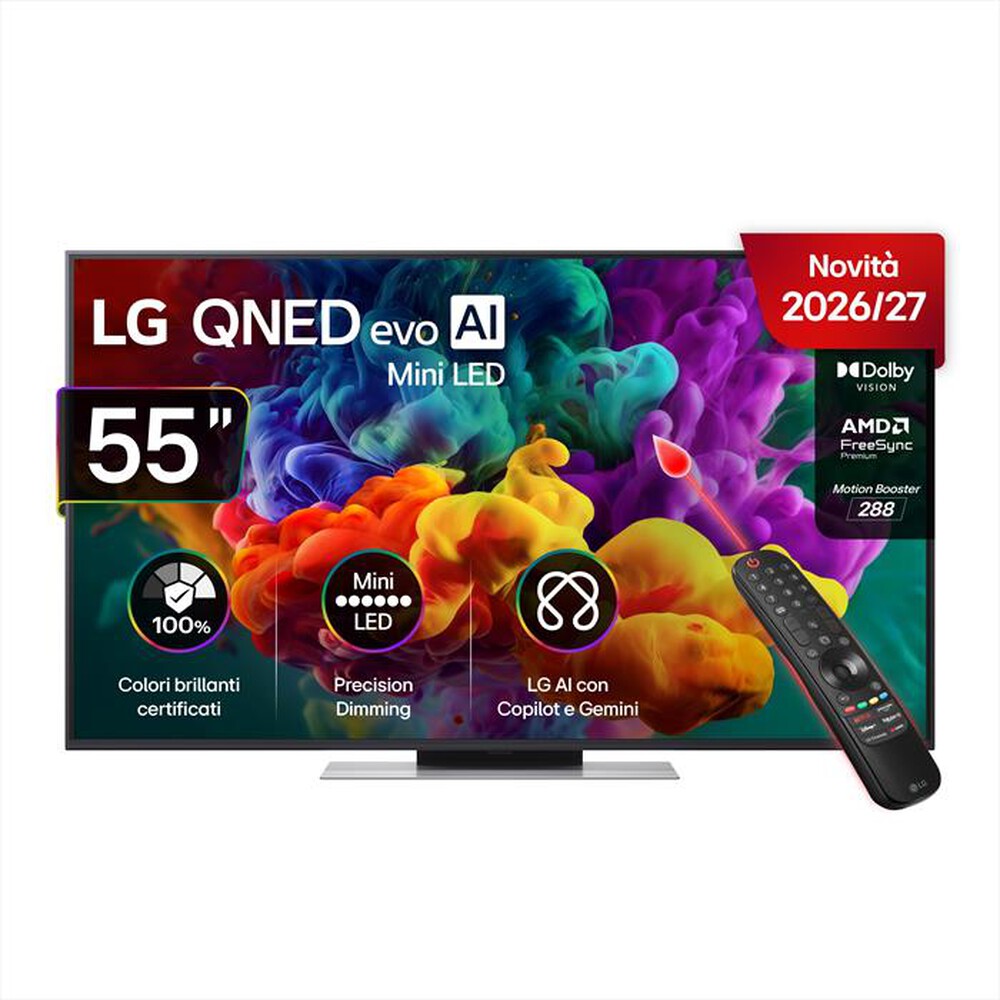 Immagine del prodotto LG - Smart TV QNED EVO AI MINILED 4K 55" 55QNED86B6B-Charcoal Black