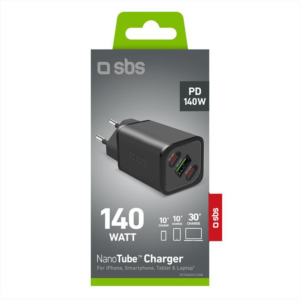 Immagine del prodotto SBS - Caricatore da auto TETRGANUSB2CPD140W-Nero