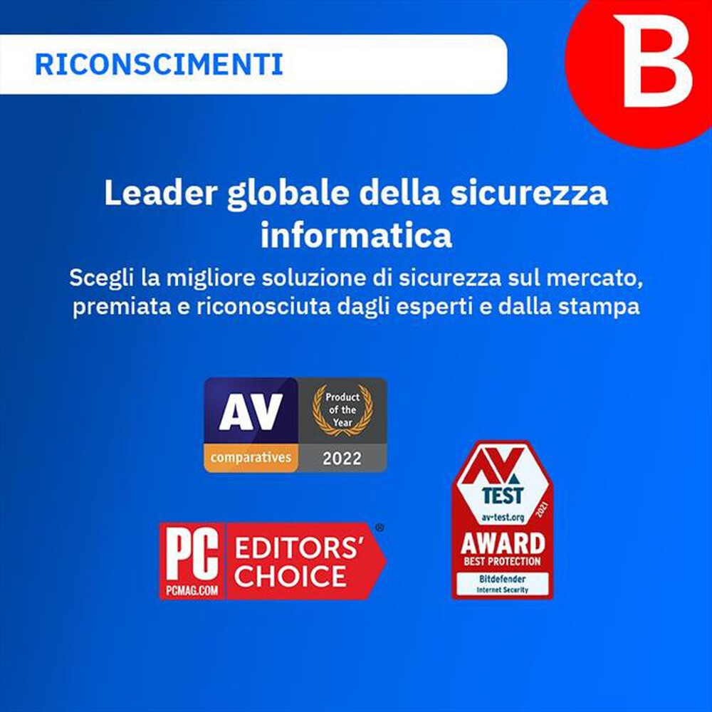Immagine del prodotto BITDEFENDER - Internet Security 2 Anni - 5 PC