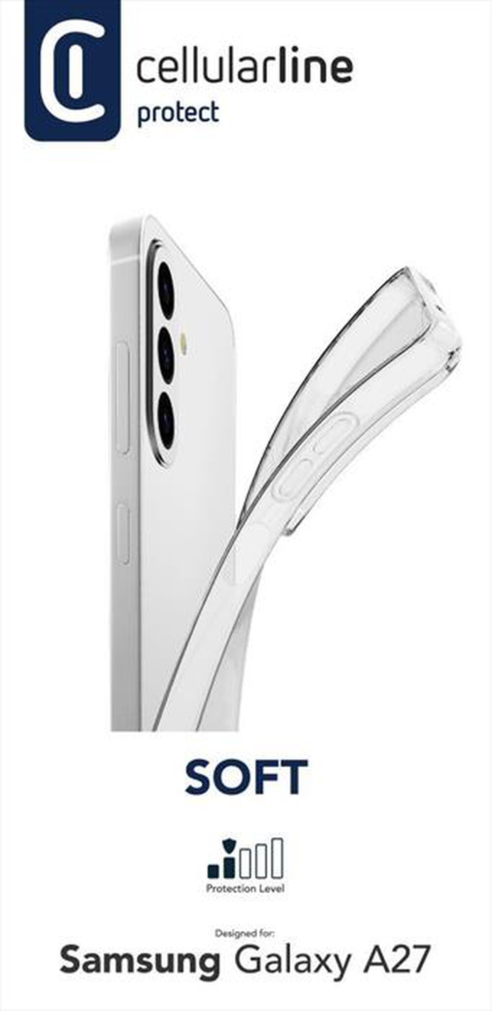 Immagine del prodotto CELLULARLINE - Custodia in TPU morbido per Samsung Galaxy A27-Trasparente